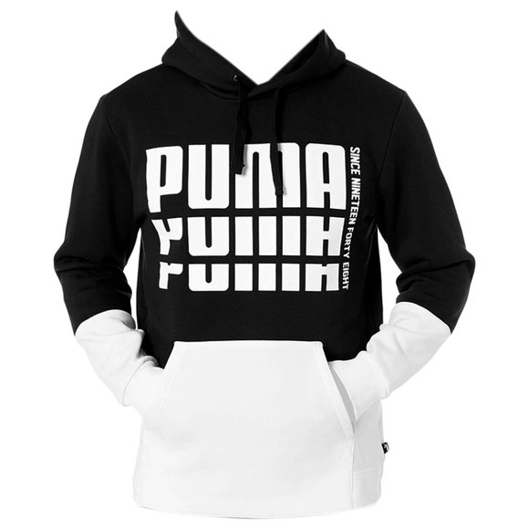 black and white puma hoodie